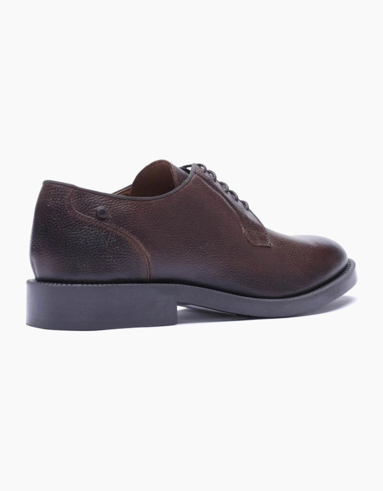 Base London Luca Leather Men's Tumbled Brown Derby Shoes