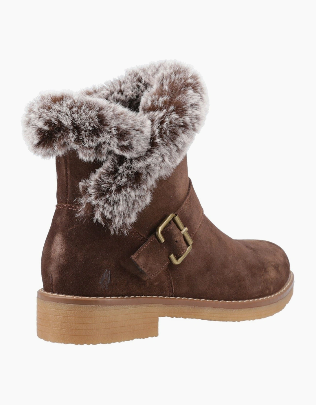 Hush Puppies Hannah Suede Women's Chocolate Wide Fit Winter Ankle Boots