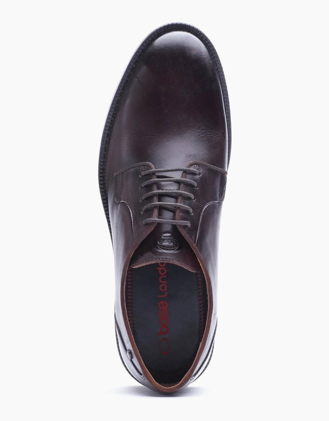 Base London Luca Leather Men's Washed Brown Derby Shoes