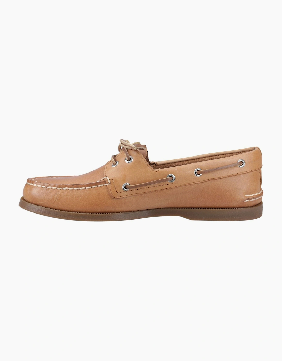 Sperry Authentic 2 Eye Leather Boy's Royal Brown/Maron Royal Boat Shoes