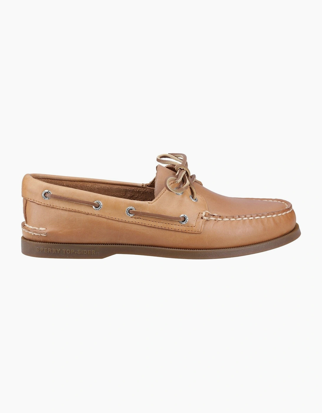 Sperry Authentic 2 Eye Leather Boy's Royal Brown/Maron Royal Boat Shoes