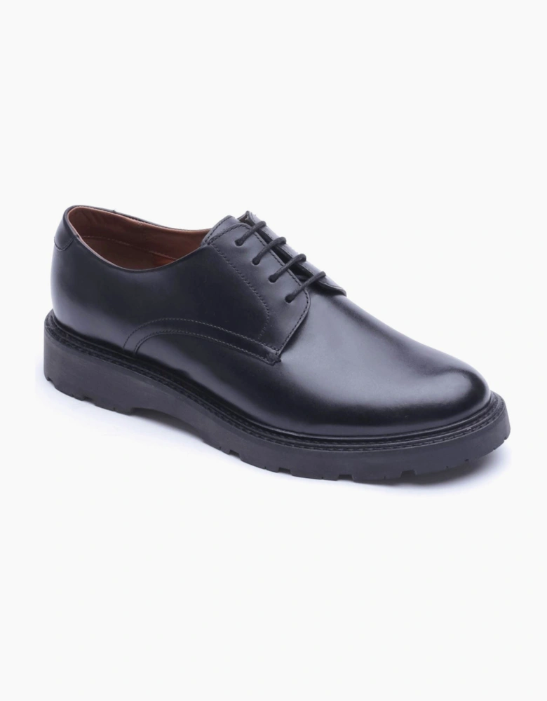 Base London Vector Leather Men's Black Lace-Up Shoes