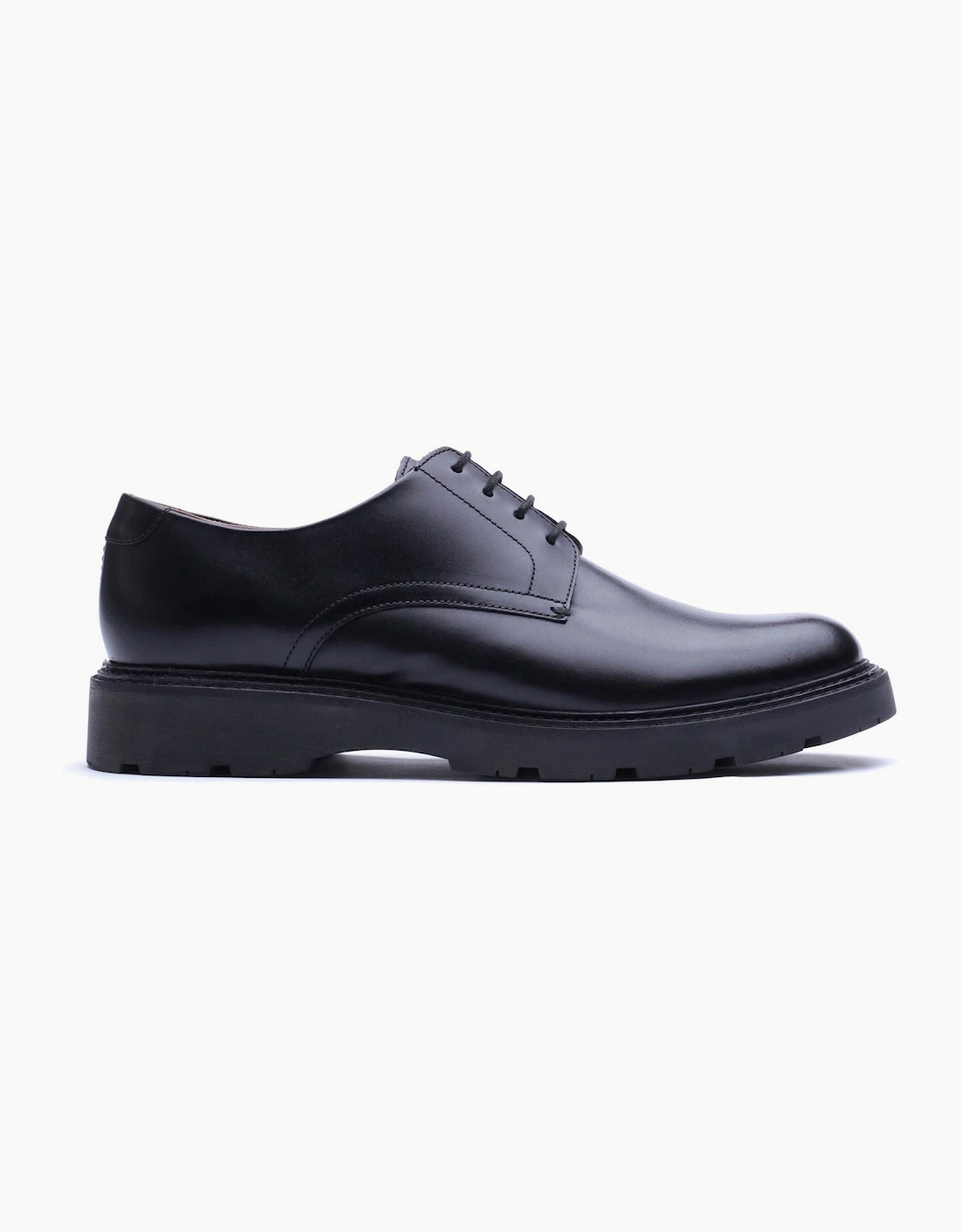 Base London Vector Leather Men's Black Lace-Up Shoes