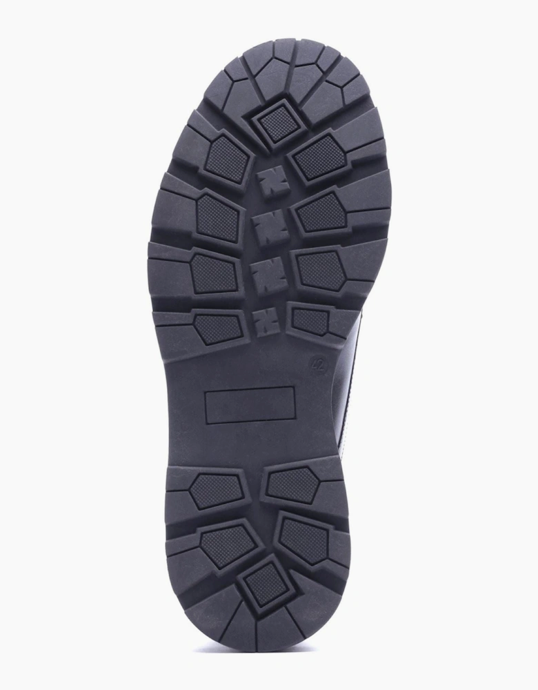 Base London Vector Leather Men's Black Lace-Up Shoes