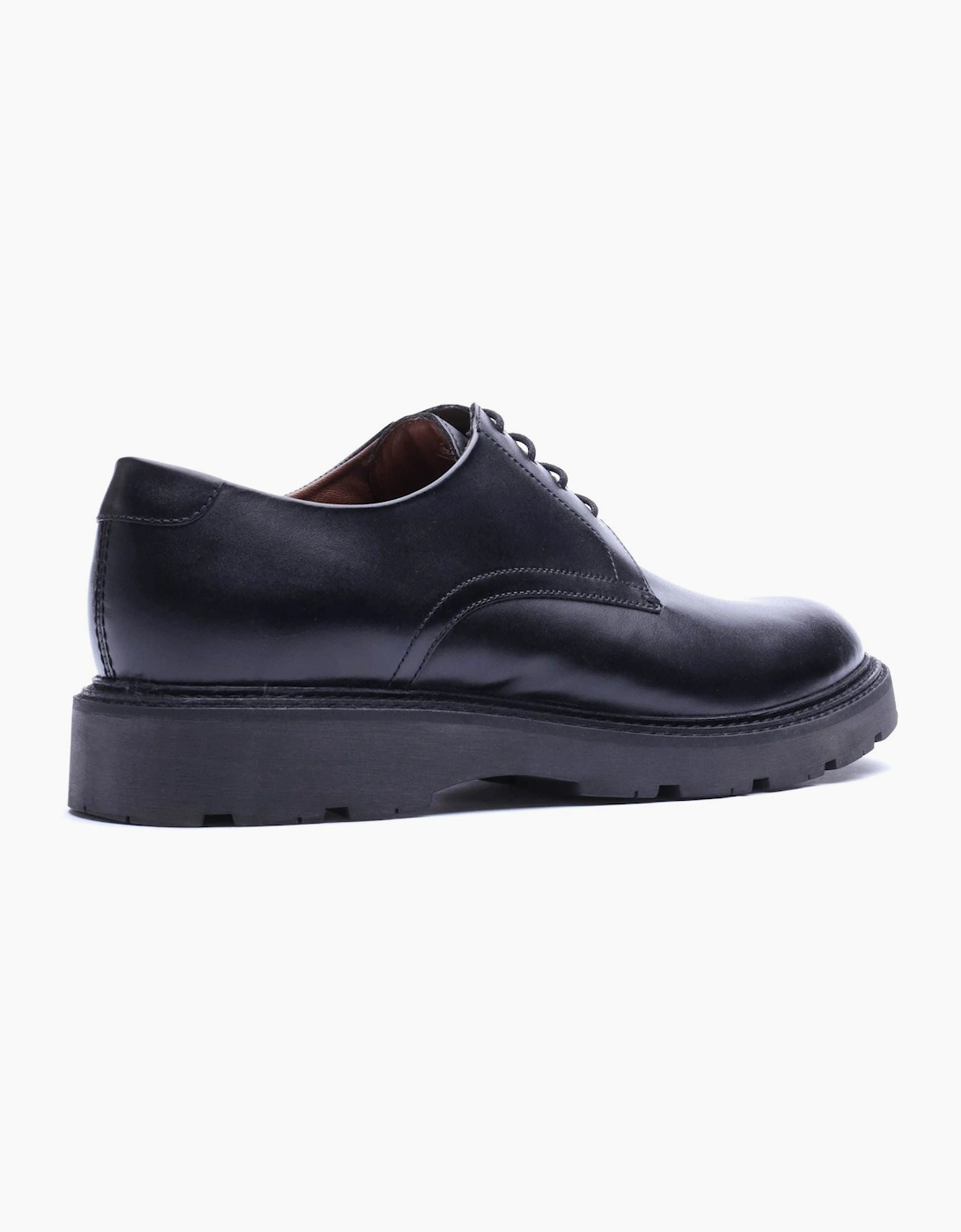 Base London Vector Leather Men's Black Lace-Up Shoes