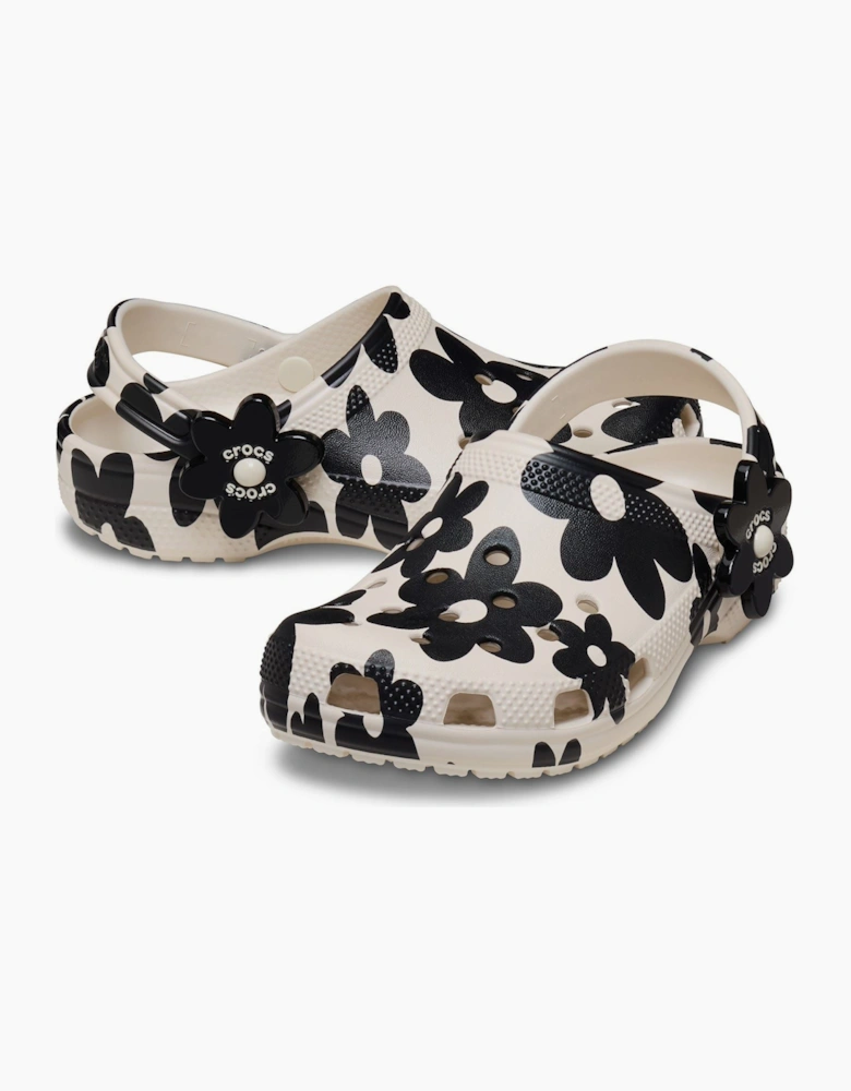 Crocs Classic Pop Petals EVA Girl's Summit White/Black Clogs