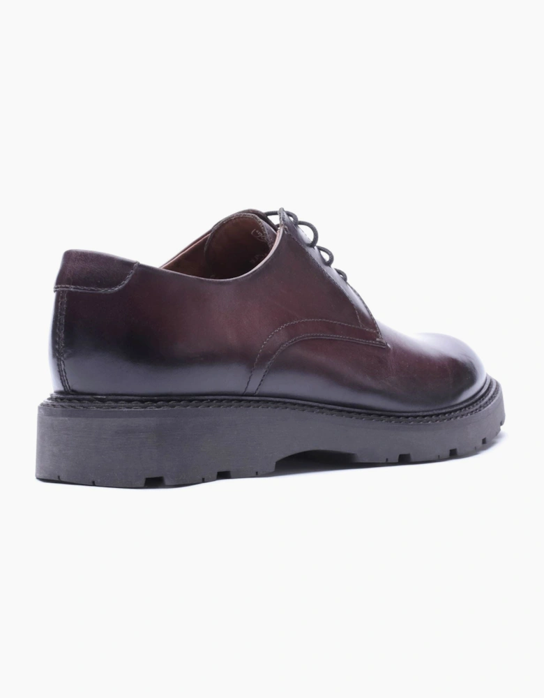 Base London Vector Leather Men's Washed Brown Lace-Up Shoes
