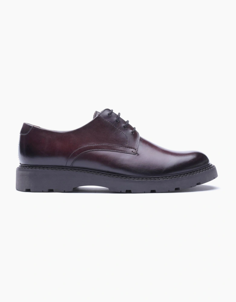 Base London Vector Leather Men's Washed Brown Lace-Up Shoes