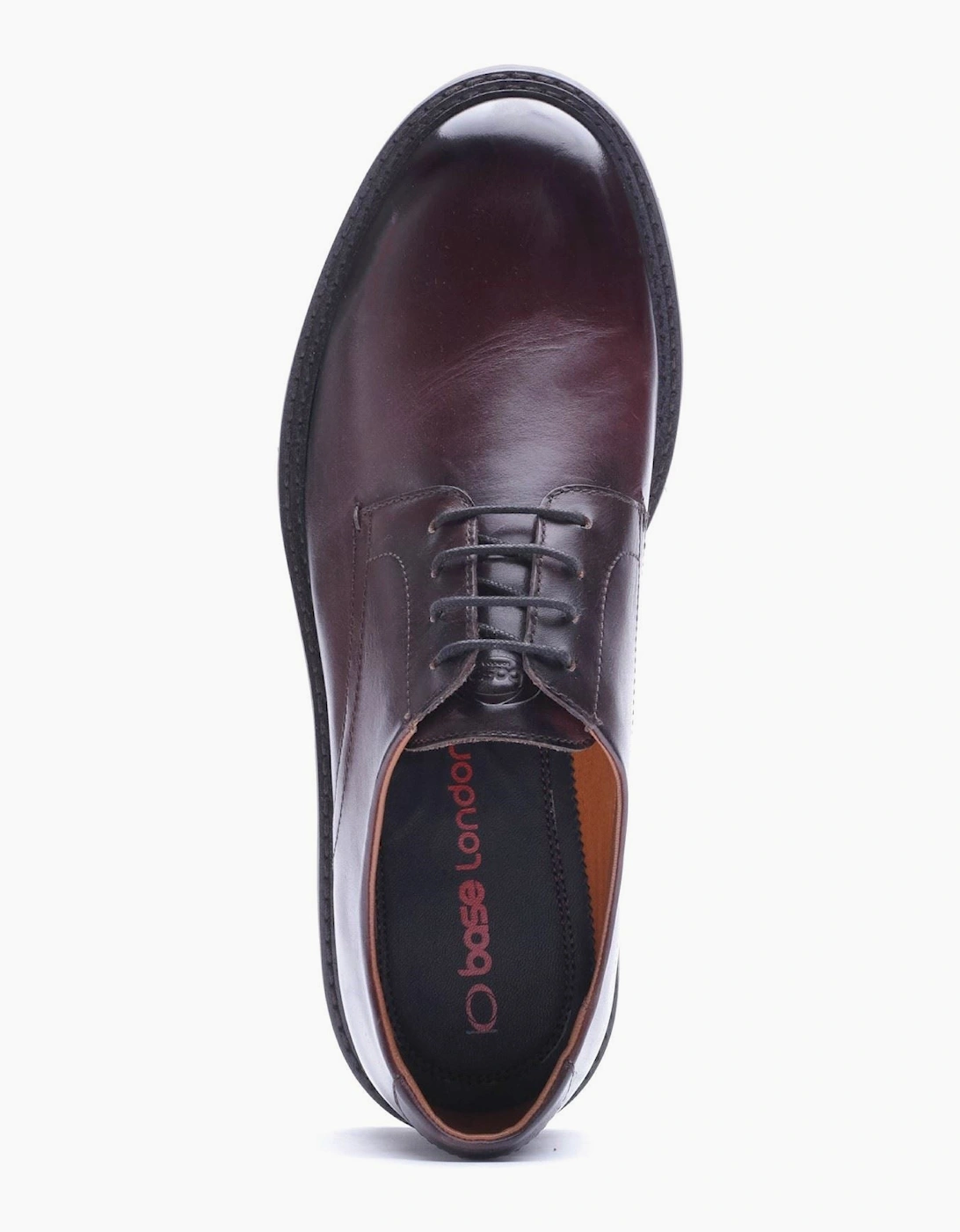 Base London Vector Leather Men's Washed Brown Lace-Up Shoes