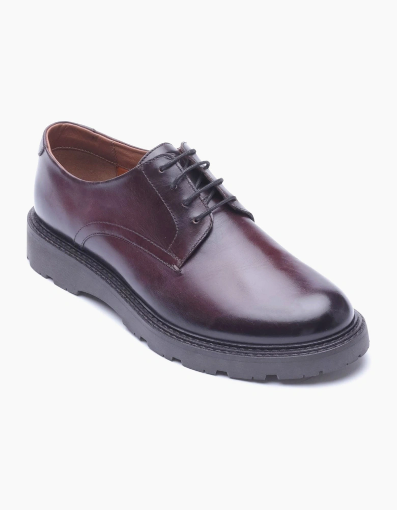 Base London Vector Leather Men's Washed Brown Lace-Up Shoes