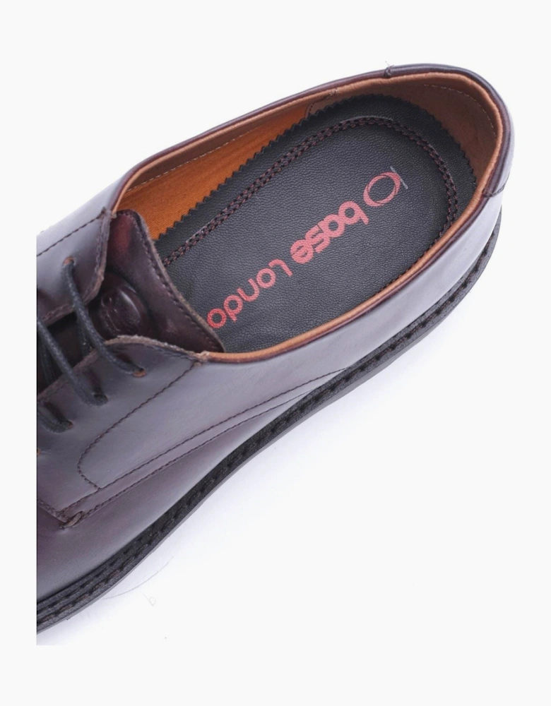 Base London Vector Leather Men's Washed Brown Lace-Up Shoes
