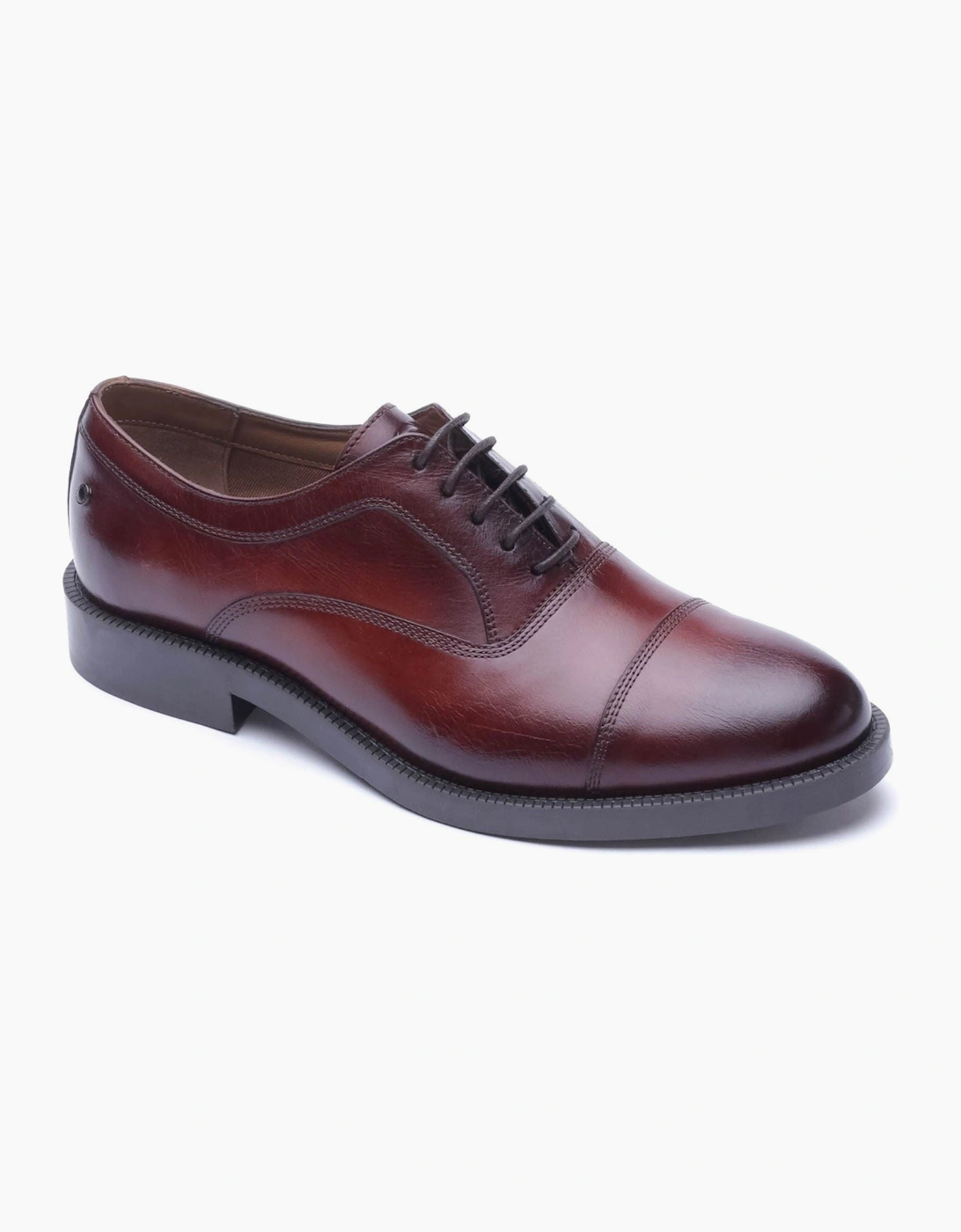 Base London Roma Leather Men's Washed Chestnut Oxford Shoes