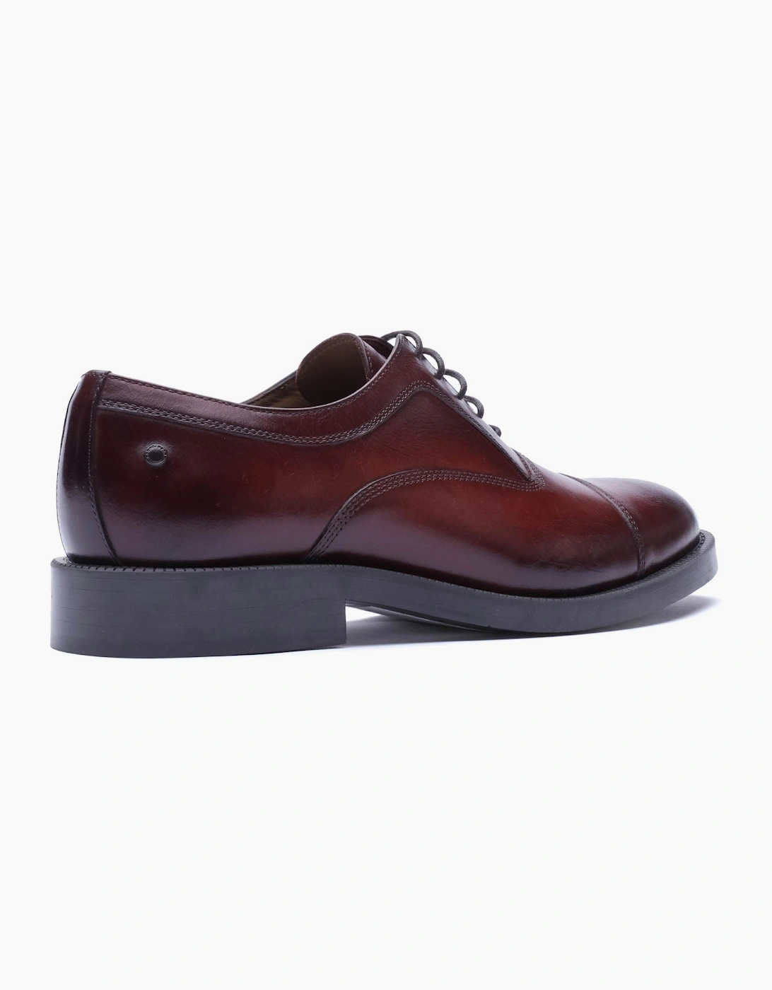 Base London Roma Leather Men's Washed Chestnut Oxford Shoes
