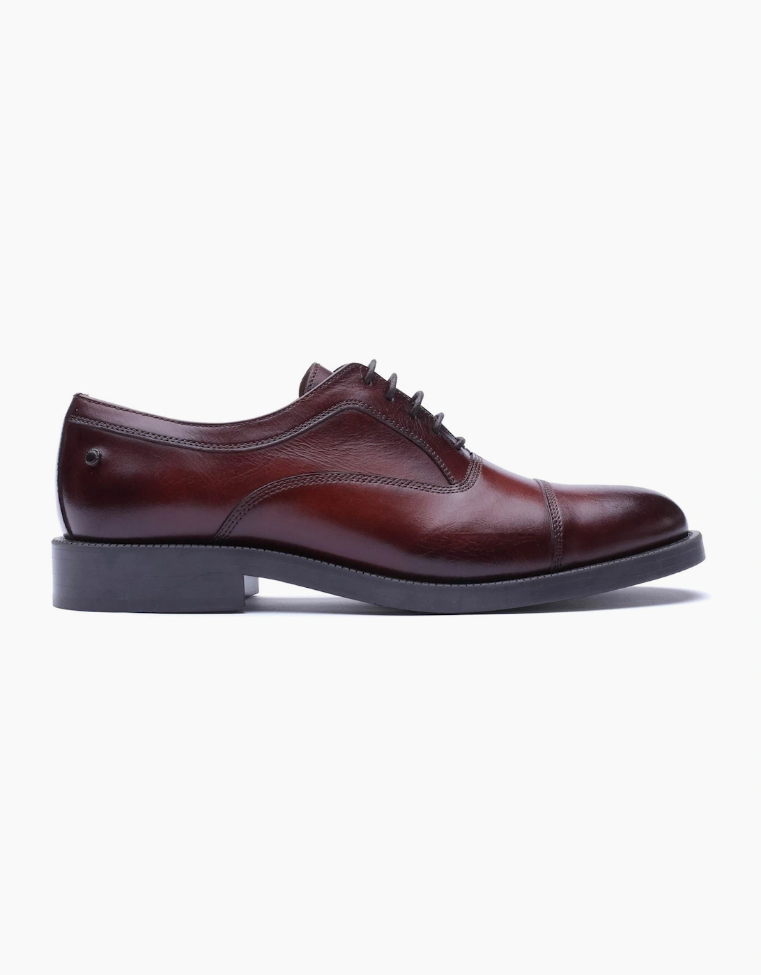 Base London Roma Leather Men's Washed Chestnut Oxford Shoes
