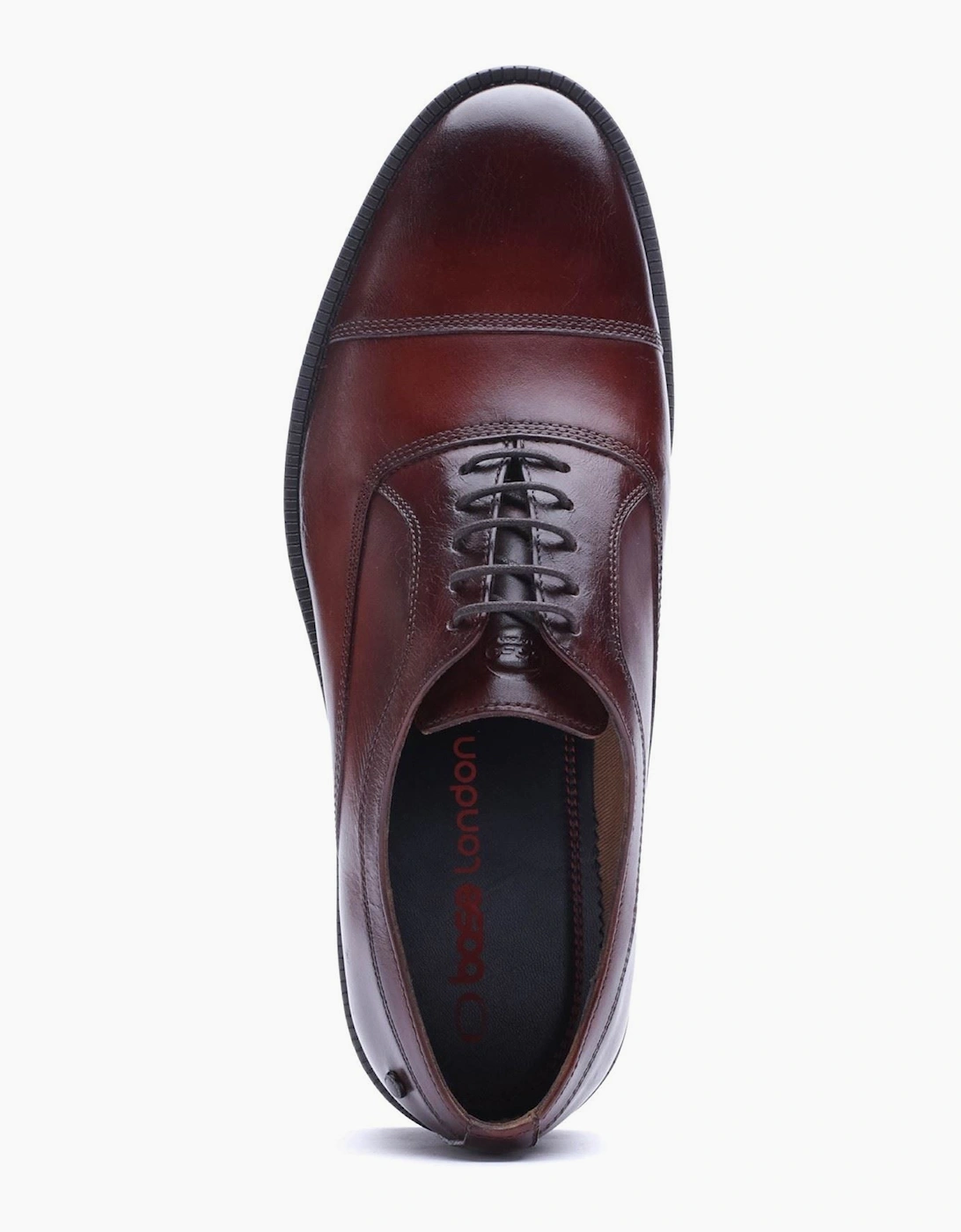 Base London Roma Leather Men's Washed Chestnut Oxford Shoes