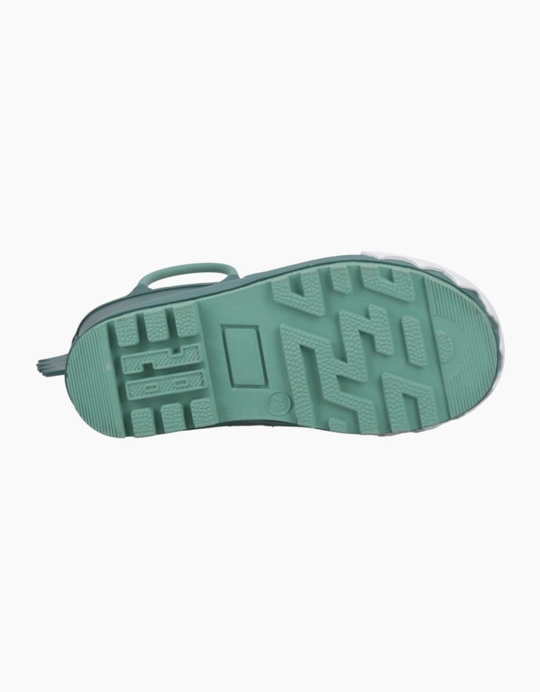 Cotswold Puddle 3D Rubber Kids Green Wellington Boots