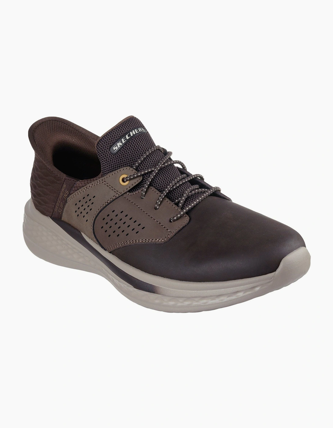Skechers Slade Macklin Leather Men's Chocolate Trainers
