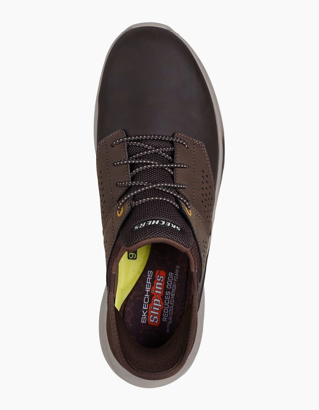 Skechers Slade Macklin Leather Men's Chocolate Trainers