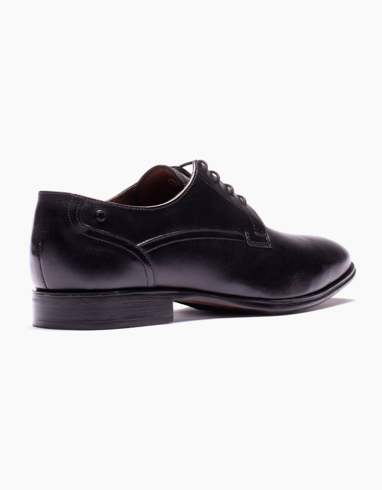 Base London Vance Leather Men's Black Derby Shoes