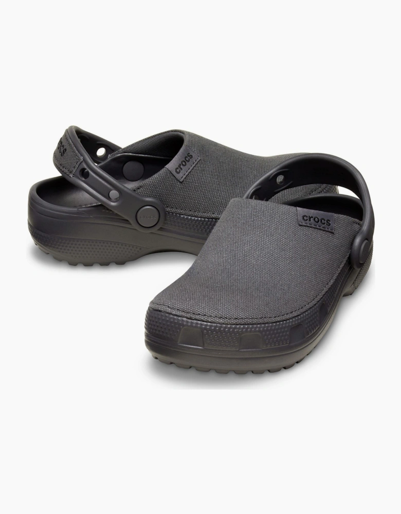 Crocs Classic Crafted Textile Blend Kids Black Clogs