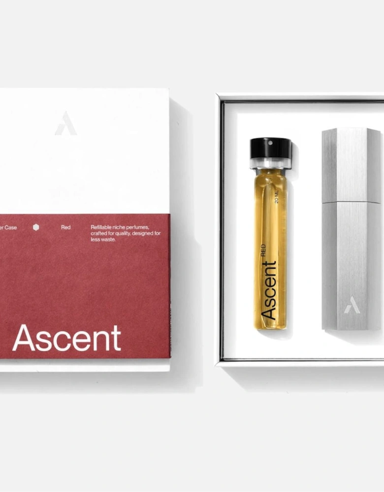 ASCENT Perfum Red + Silver case