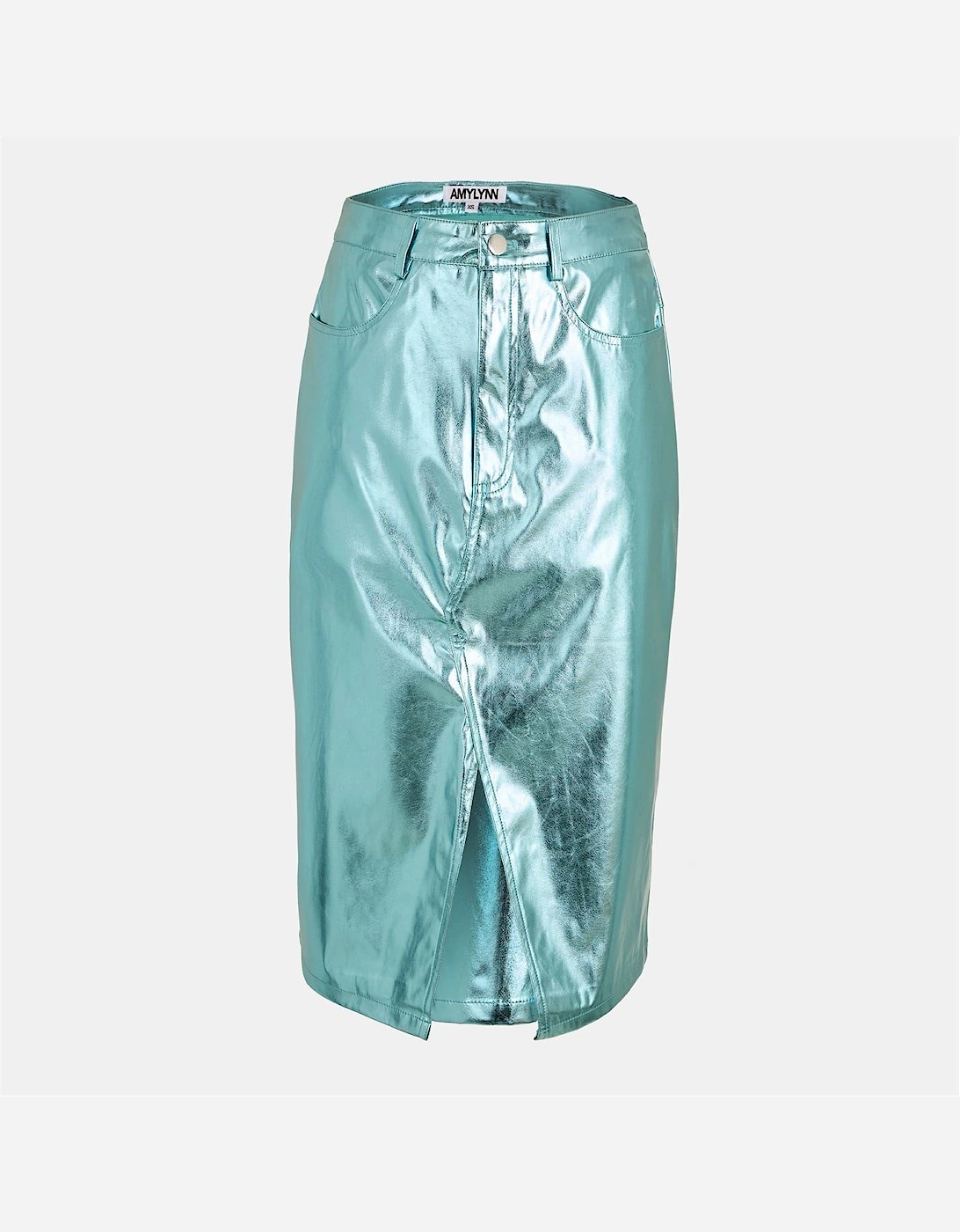 Metallic Midi Pencil Skirt