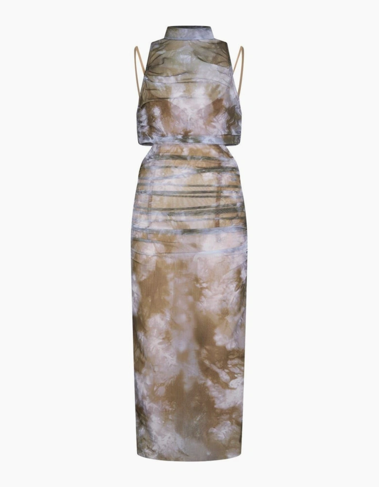 High Neck Maxi Bodycon Dress