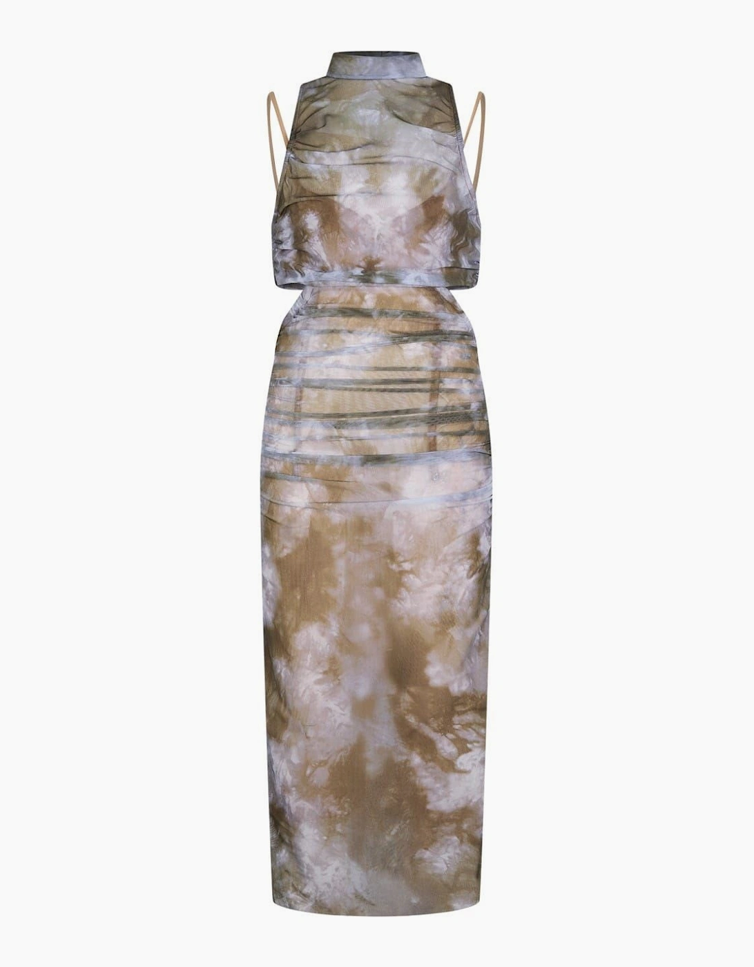 High Neck Maxi Bodycon Dress