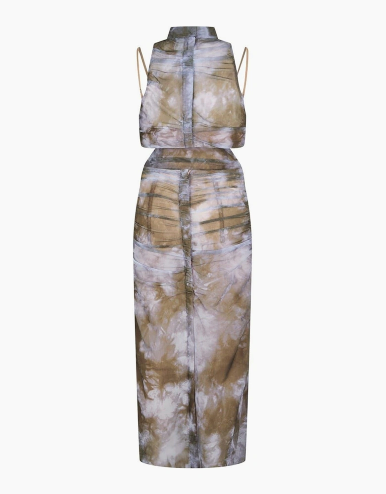 High Neck Maxi Bodycon Dress