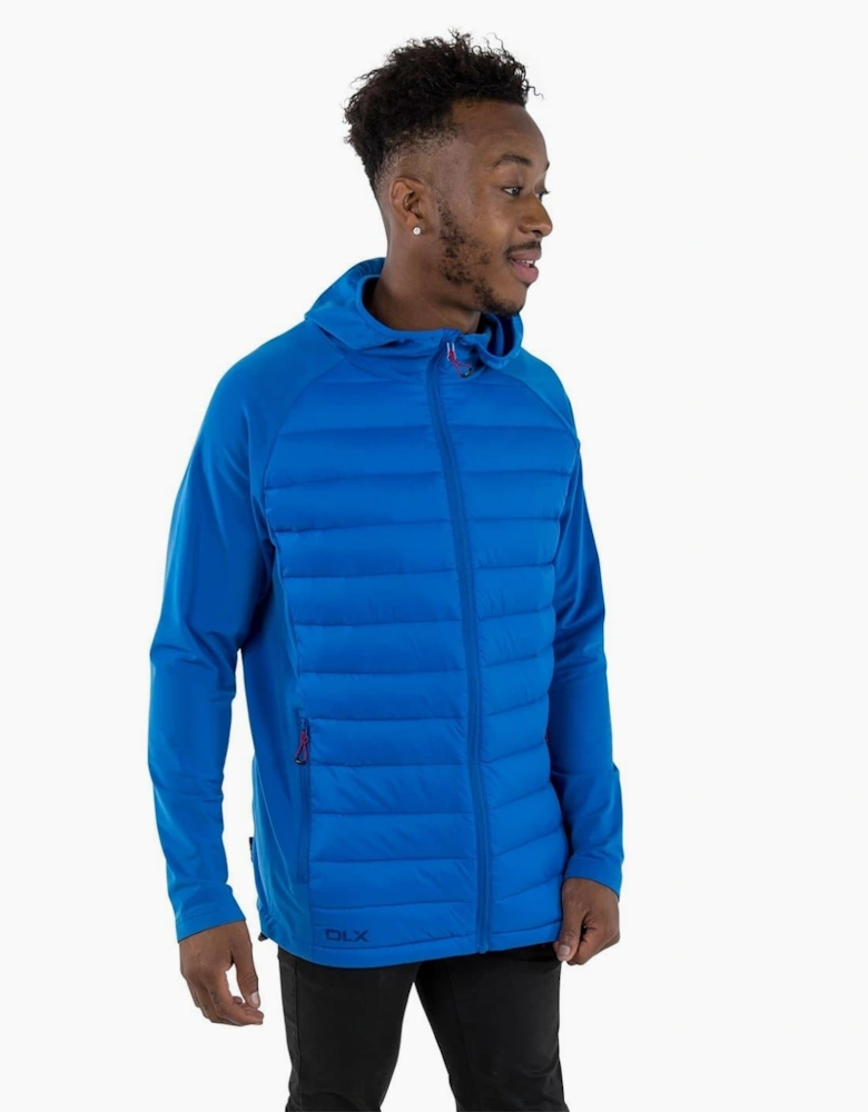 Cade Solid Patterned Hooded Down Jacket with Zipped Pocket