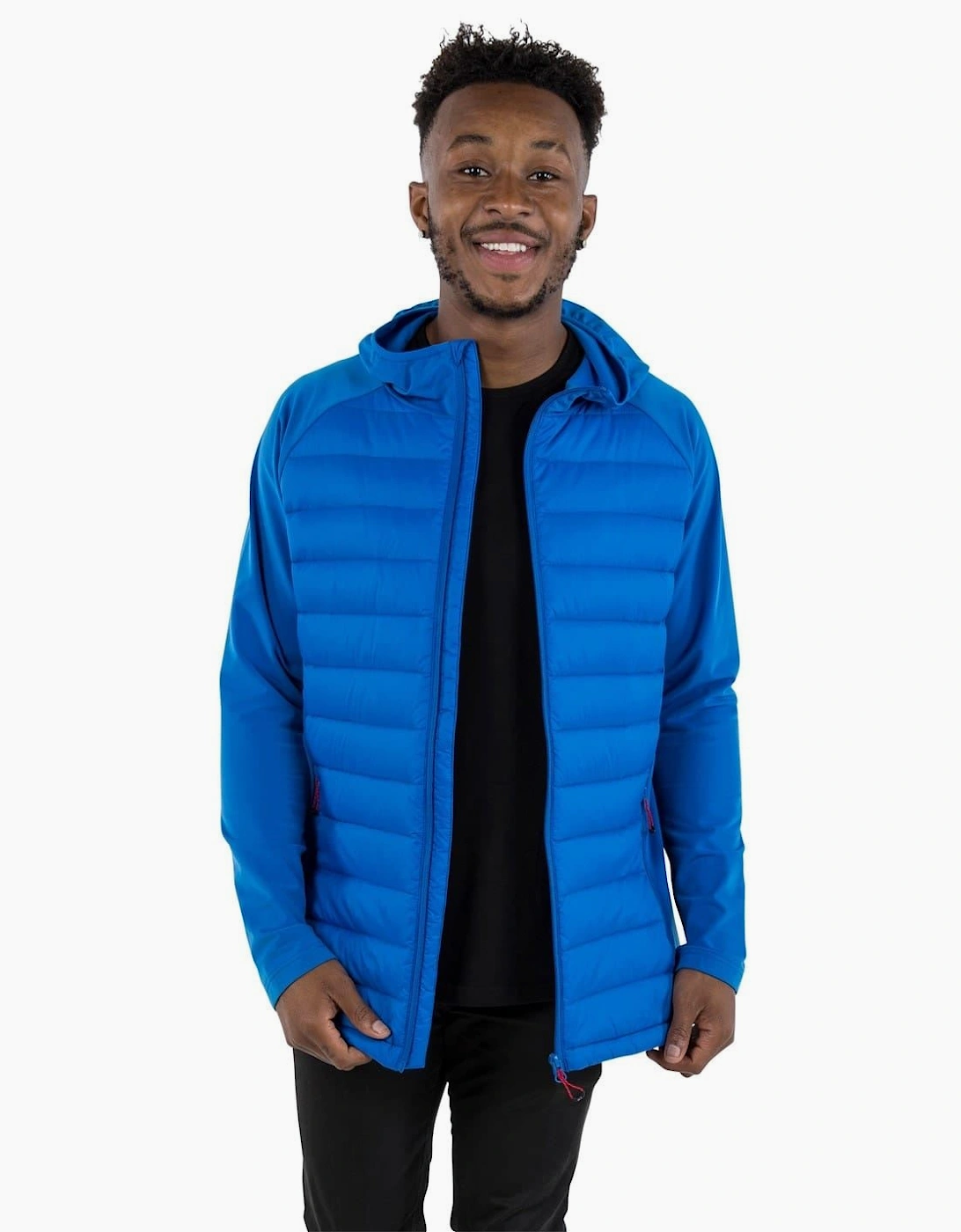 Cade Solid Patterned Hooded Down Jacket with Zipped Pocket