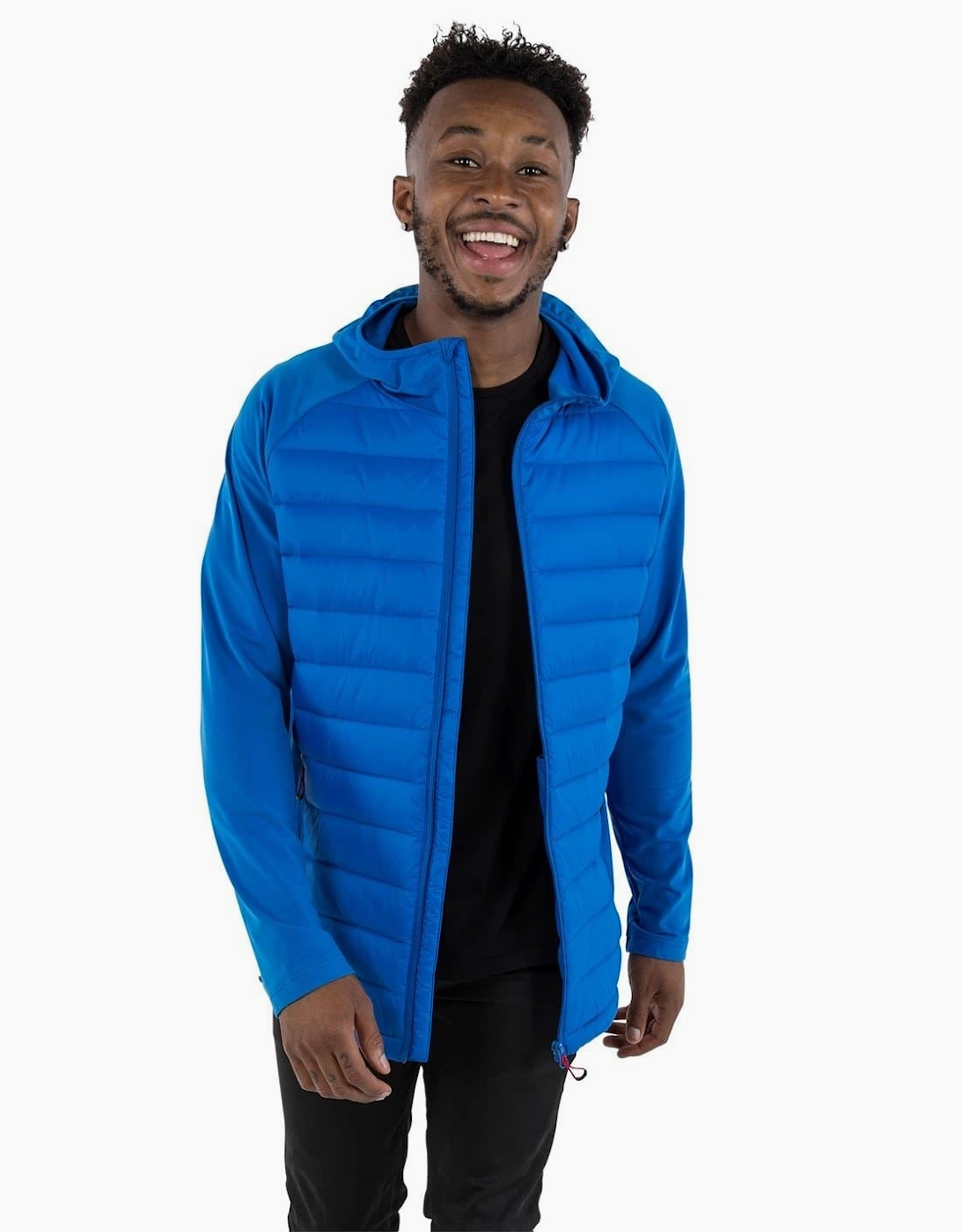 Cade Solid Patterned Hooded Down Jacket with Zipped Pocket