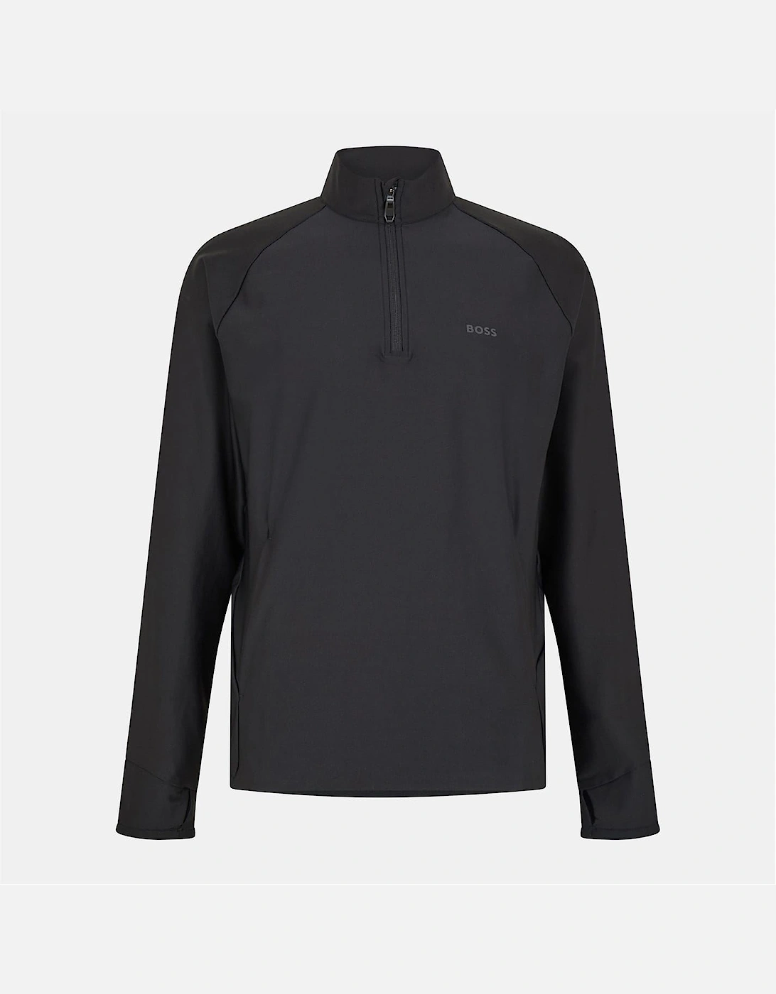 Sweat Active Zip Neck Raglan Sleeve Sweatshirt