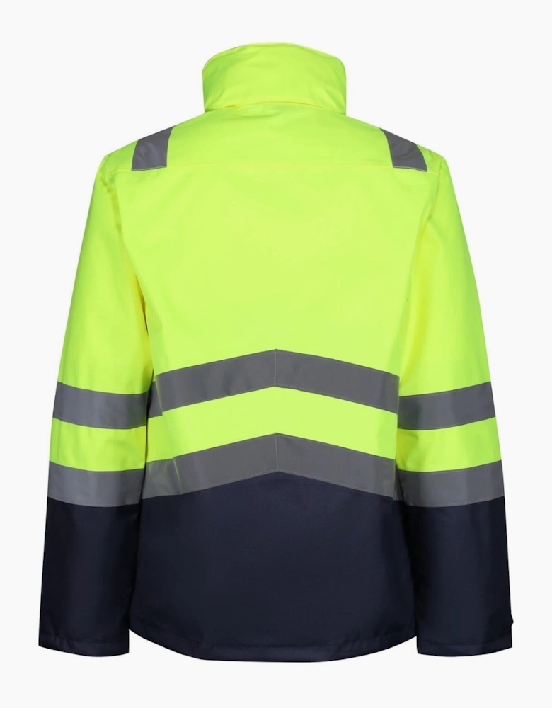 Color Block Reflective Ribbon Three-in-One Jacket