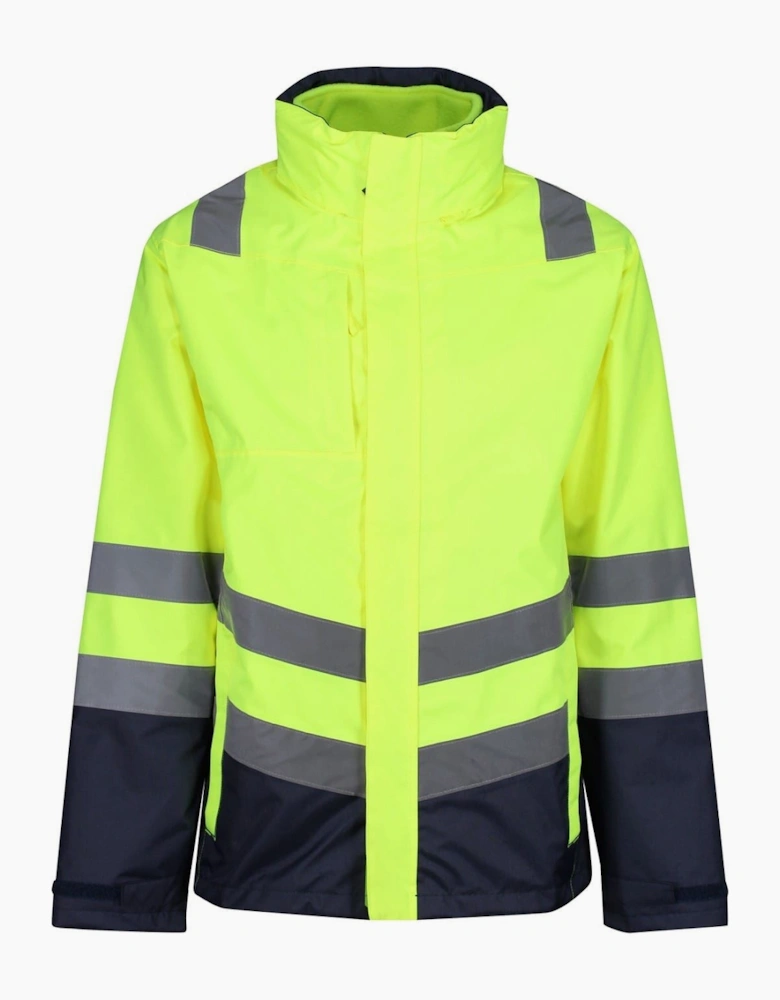 Color Block Reflective Ribbon Three-in-One Jacket