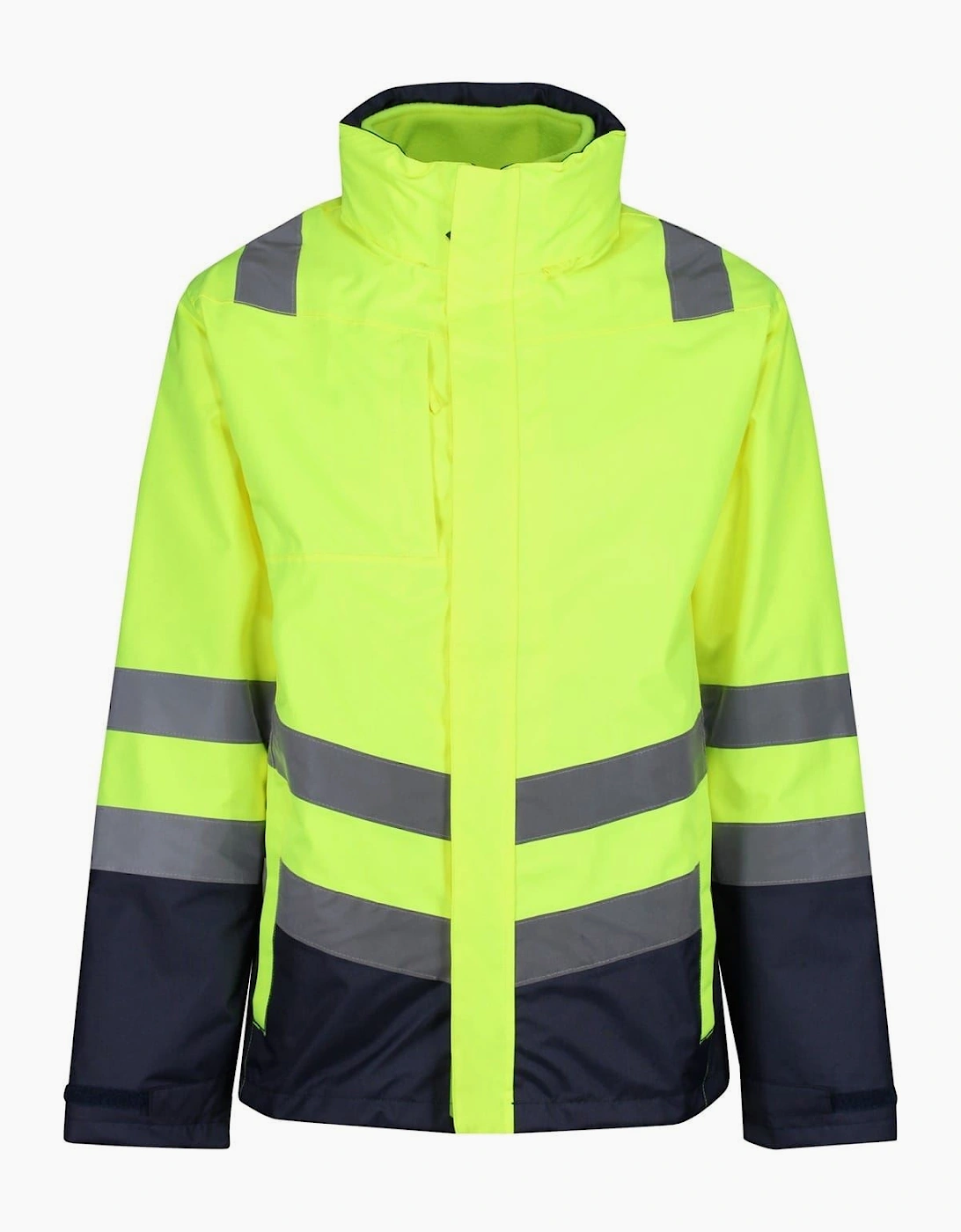 Color Block Reflective Ribbon Three-in-One Jacket