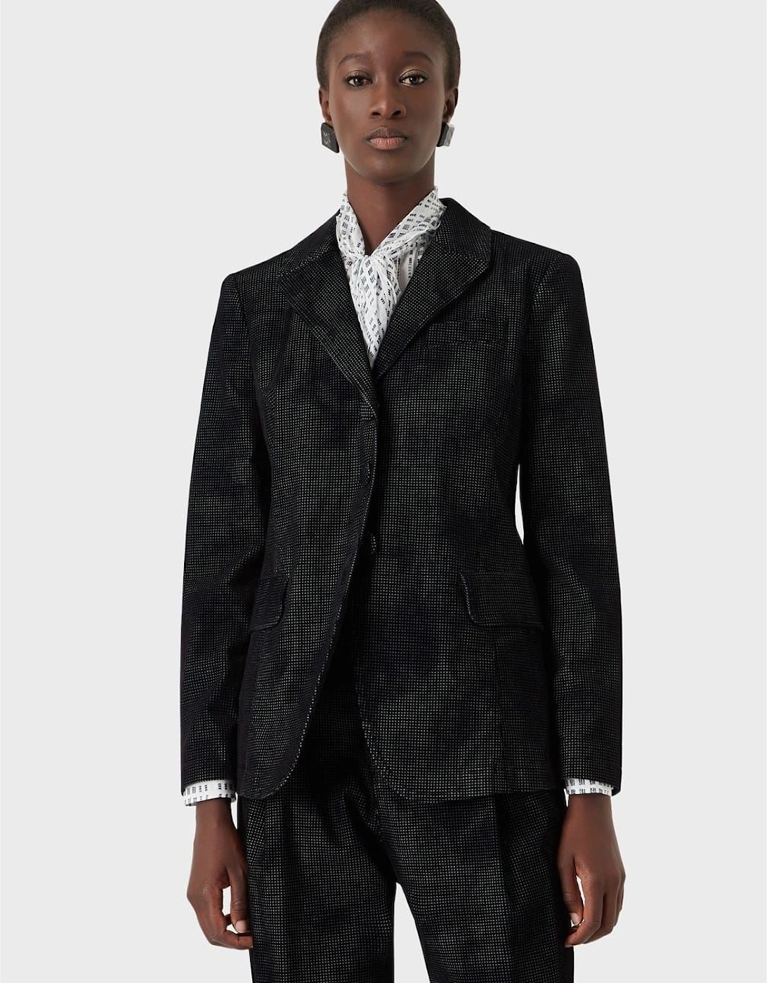 Notched Neck Regular Fit Blazer