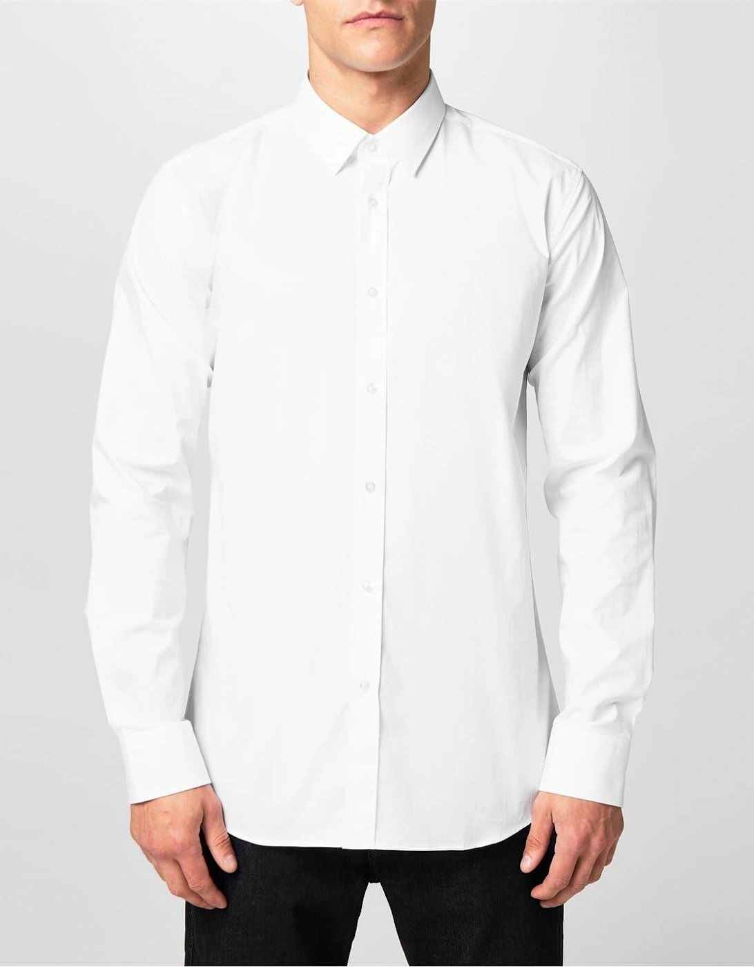 Hugo Boss Men's Slim FiT-Shirt - White - Size, 15IN 38