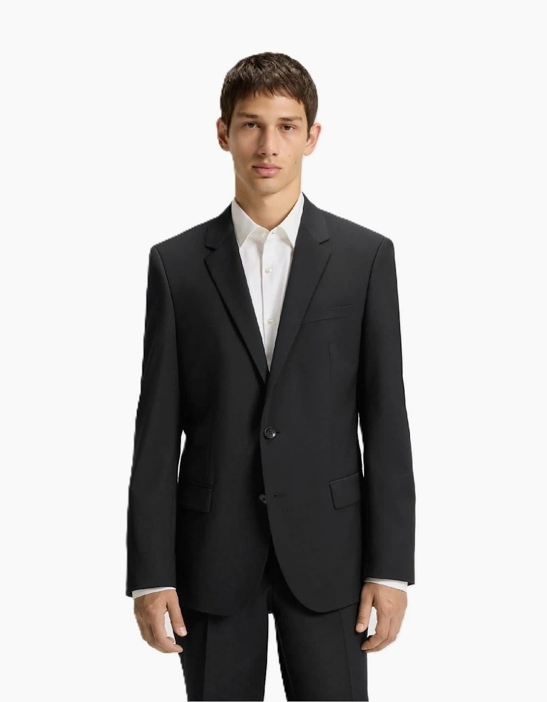 Henrym204x Solid Patterned Notch Collared Suit Jacket