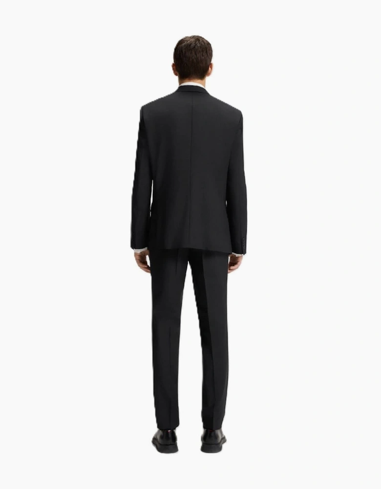 Henrym204x Solid Patterned Notch Collared Suit Jacket