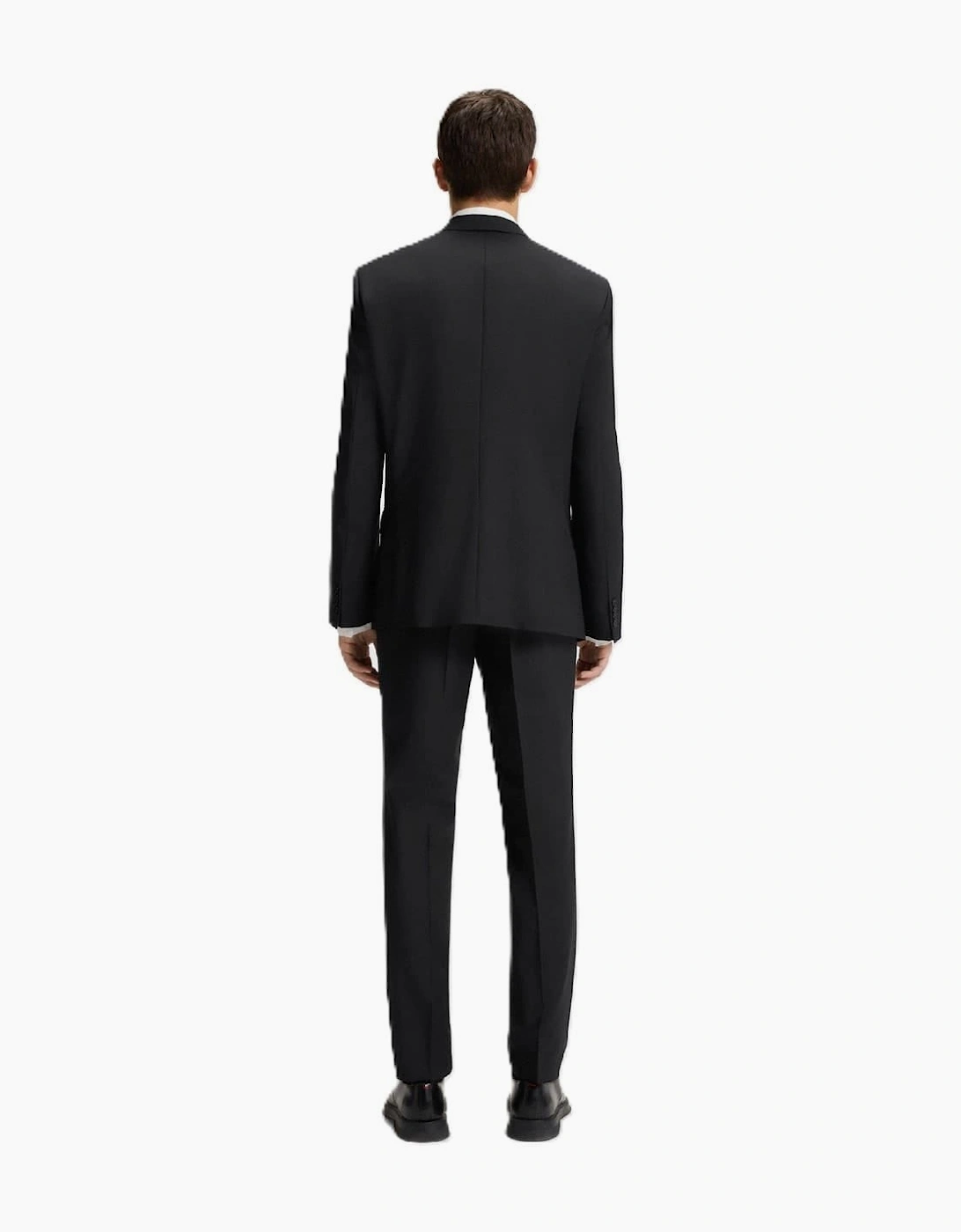 Henrym204x Solid Patterned Notch Collared Suit Jacket