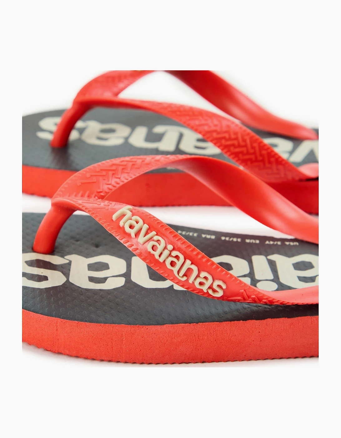 Hav. Top Logomania 2 Ruby Red Ruby Flip Flops Womens