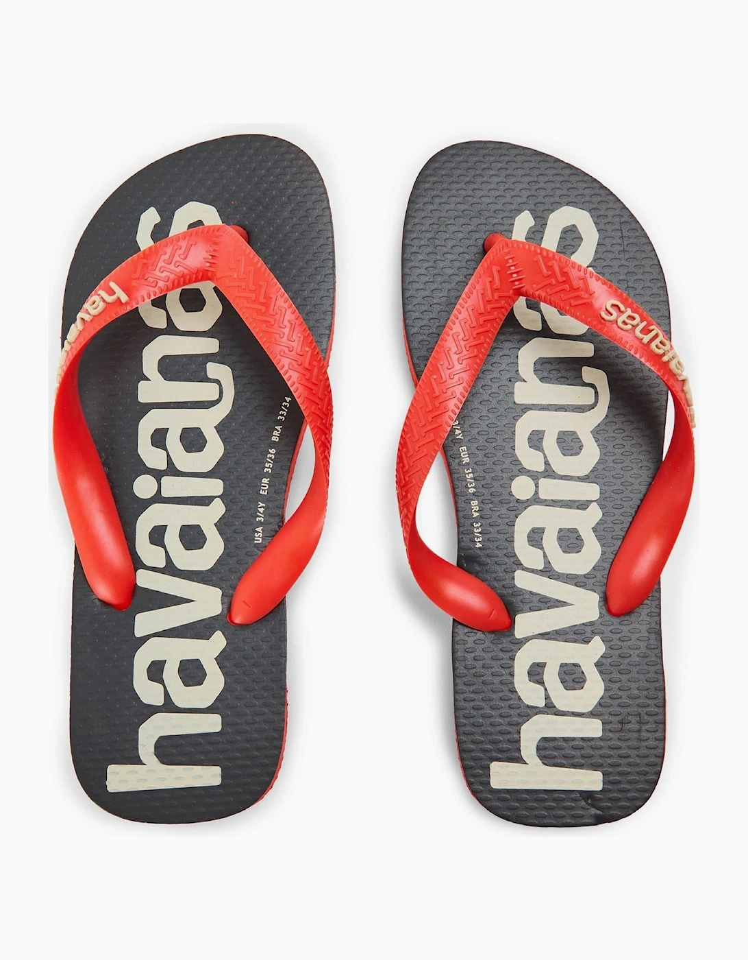 Hav. Top Logomania 2 Ruby Red Ruby Flip Flops Womens