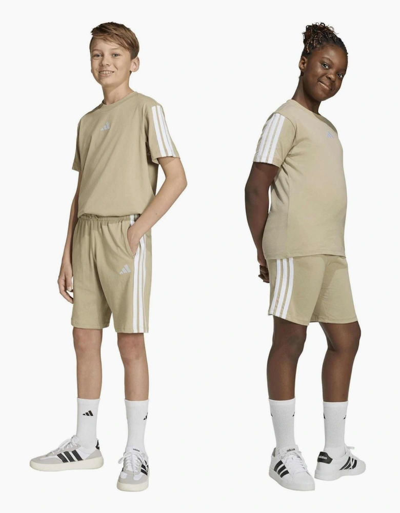 Essentials 3 Stripe Jersey Short Juniors