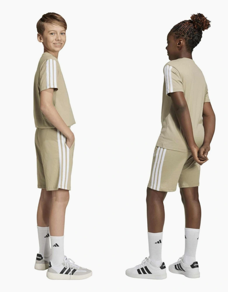 Essentials 3 Stripe Jersey Short Juniors
