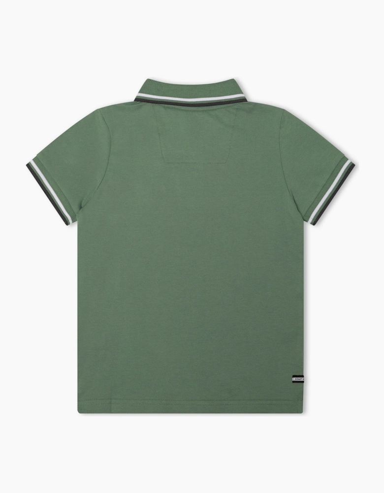 Amorite Logo Badge Collared Short Sleeve Polo Shirt