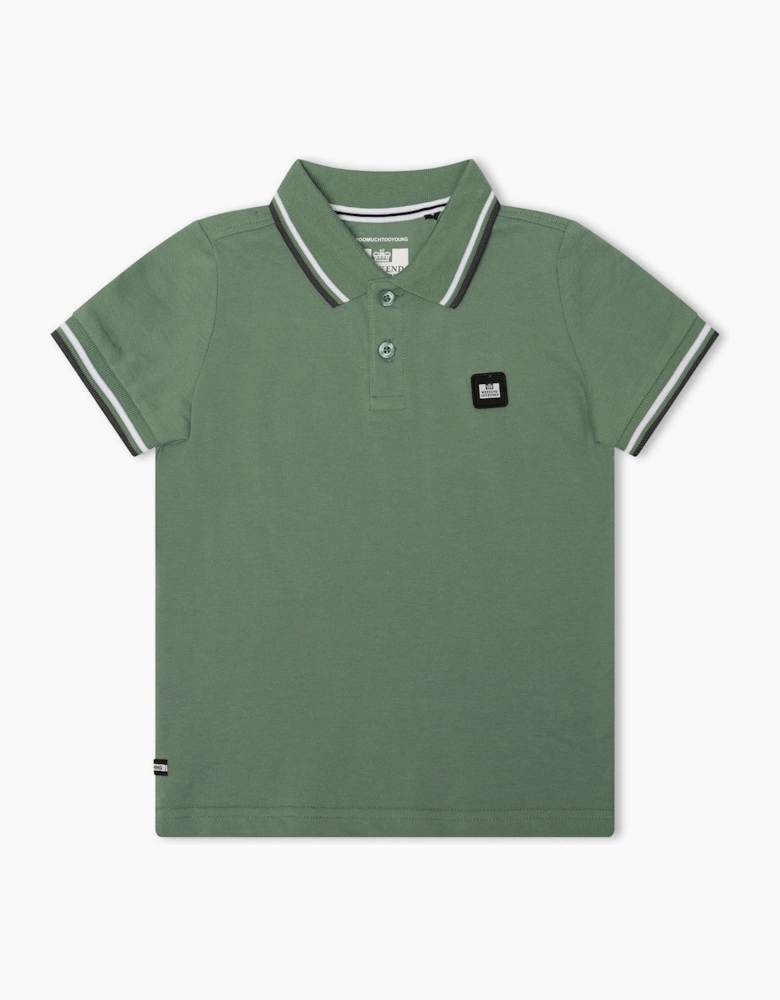 Amorite Logo Badge Collared Short Sleeve Polo Shirt