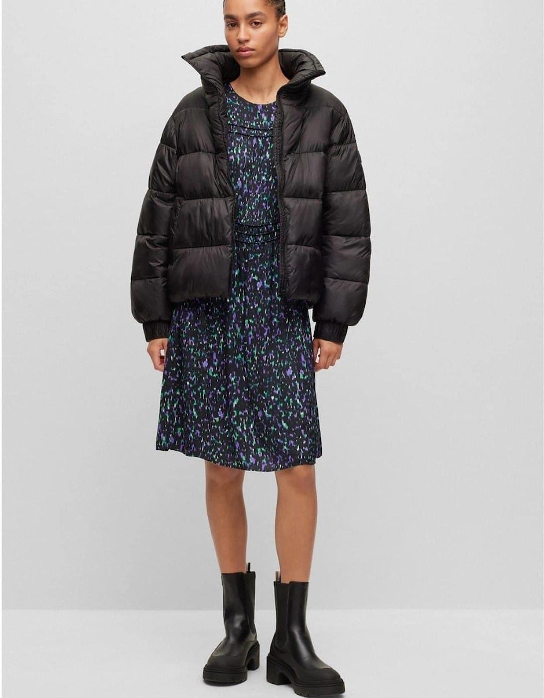C Dillina Crew Neck Knee Length A-Line Dress