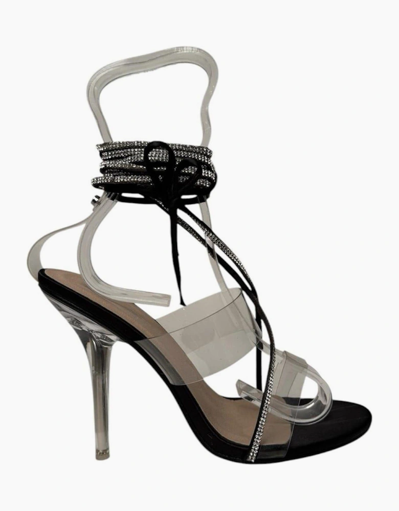 Doub Stiletto Heel Strappy Sandals