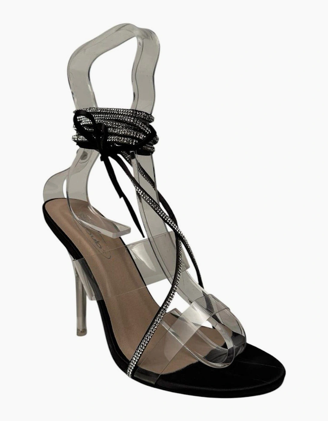 Doub Stiletto Heel Strappy Sandals